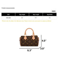 LOUIS VUITTON Nano Speedy Handbag Monogram Canvas Brown