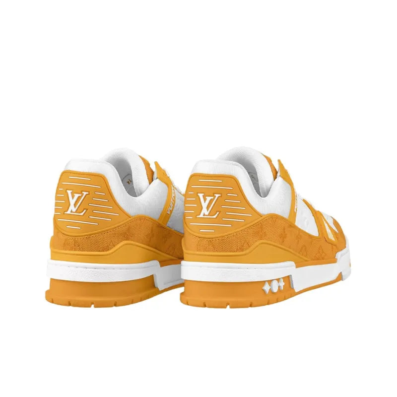 LOUIS VUITTON Trainer Yellow Monogram Denim White