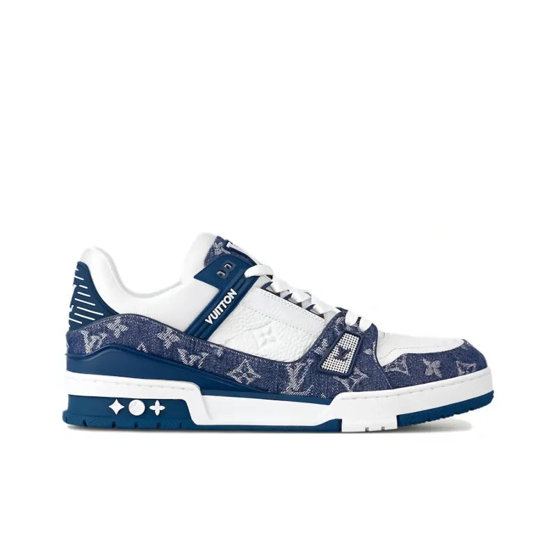 LOUIS VUITTON Trainer White Blue