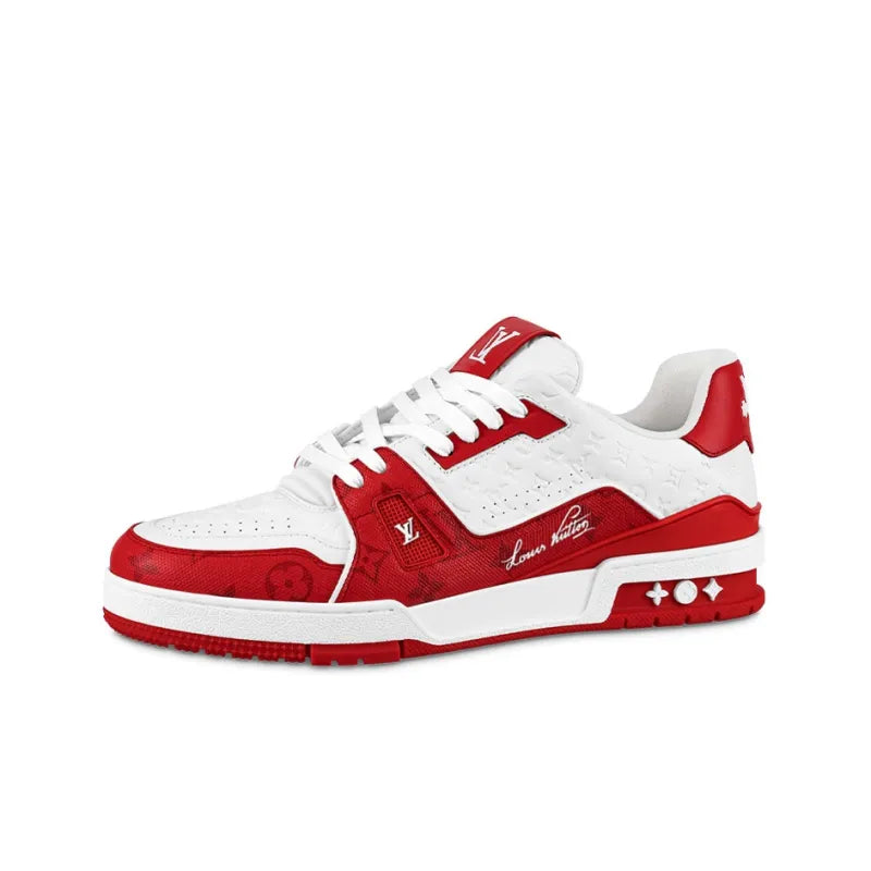 LOUIS VUITTON Trainer #54 Signature Red White