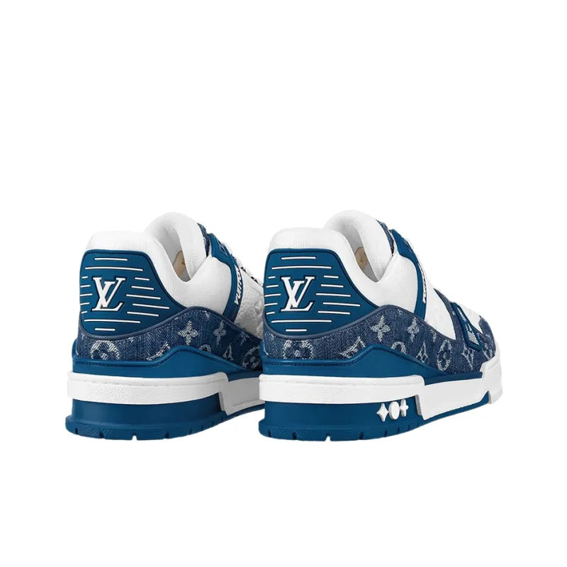 LOUIS VUITTON Trainer White Blue